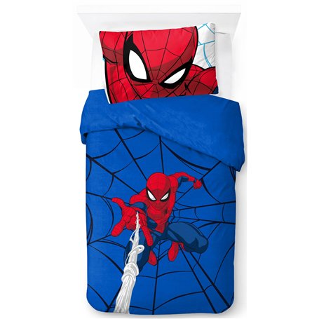 Jay Franco Marvel Spiderman Webtastic 100% Coton Ensemble Housse de Couette Lit Simple – Comprend Une Taie d’Oreiller 50 x 70 cm