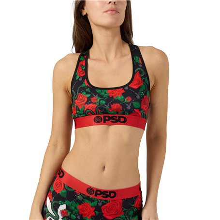 PSD Soutien-gorge de sport Playboy pour femme avec tissu en microfibre respirant