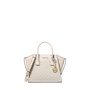 Michael Kors Avril Sac à main en cuir avec petit logo Crème clair Multicolore