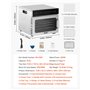 VEVOR Déshydrateur alimentaire, 6 plateaux en acier inox, séchoir électrique aliments 400 W, température réglable, minuterie 24 