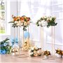 VEVOR 10PCS Support de Fleurs de Mariage 80 cm Porte-fleurs Métal Doré Centre de Table Mariage Vase Géométrique Stratifié Acryli