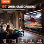 VEVOR Écran de Projection Enroulable Manuel 100 Pouces 16:9 HD 4K Toile de Vidéoprojecteur Anti-Plis Grand Angle de Vision Monta