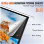 VEVOR Écran de Projection Enroulable Manuel 100 Pouces 16:9 HD 4K Toile de Vidéoprojecteur Anti-Plis Grand Angle de Vision Monta