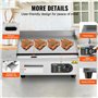 VEVOR Plancha Électrique 2800 W, Plaque à Snacker Commerciale de Table, Plaque de Cuisson en Fer et Inox, Température Réglable 5