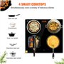 VEVOR Plaque à Induction 4 Feux 6800 W Table de Cuisson Encastrable 61 cm Plaque de Cuisson Électrique en Vitrocéramique Portabl