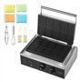 VEVOR Gaufrier Commercial 1550 W, Appareil à Gaufres Belges Rectangulaires, Capacité 10PCs, en Acier Inoxydable, Antiadhésif, av