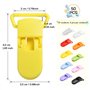 LIHAO Pince à Sucette Bretelle Attache Clip en Plastique - Lot de 50 pièces, 10 Couleurs