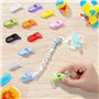 LIHAO Pince à Sucette Bretelle Attache Clip en Plastique - Lot de 50 pièces, 10 Couleurs