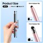 Stylet Tactile Universel 2 en 1 avec Pointe Magnétique en Caoutchouc avec 6 Embouts de Rechange pou
