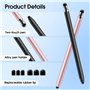 GlasFlength Stylet Tablette, Stylet Tactile Universel 2 en 1 avec Pointe Magnétique en Caoutchouc avec 6 Embouts de Rechange pou