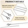 HEKOBAG 30 Pcs Chaînes de Collier, Chaîne en Acier Inoxydable Argent 50 cm, Chaîne pour Fabrication de Bijoux avec Fermoir Mousq