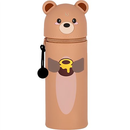 GDFJBG Trousse Ecole 2 en1 en Silicone Souple - Kawaii