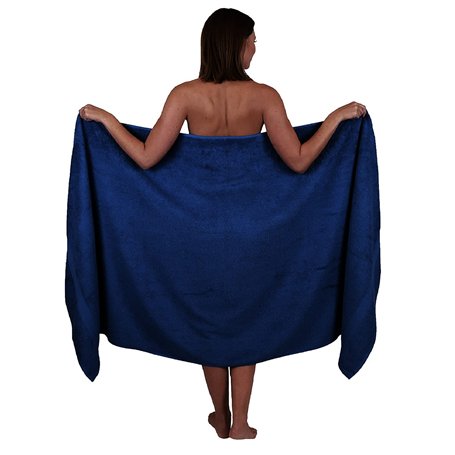 Wholesale Trade Dealz Drap de bain extra large 100 x 200 cm - 600 g/m² - Bleu