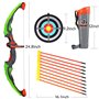 AUVIM Arc Jeu de tir à l'arc flèche et Arc pour Enfants avec Feux Flash LED 1 Cible 10 flèches 1 Support de flèche Jeu d'arche d