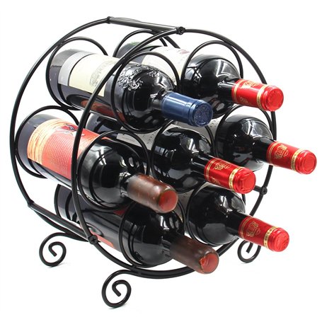 EasyPAG Métal 7 Bouteilles Étagère à Vin Casier à Bouteilles Range Bouteille Porte Bouteille Vin Rangement Bouteille de Vin