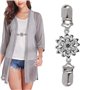 TIMESETL 5Pcs Pinces à Cardigan, Clips de Cardigan pour Femme Clips de Pull Vintage, Pinces pour Chandail avec des Fleurs Strass