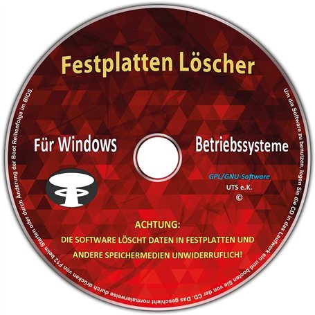Effaceur & formateur de disque dur pour les systèmes d'exploitation Windows (32 & 64 Bit)