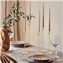 BARAKYEG Chandelier Bougeoir Dorés 9 Pcs,Chandelier de Mariage Différentes Tailles,23/28/33cm Candélabre pour Bougies de 2.2 cm