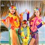 LPAOIS 60 PCS Colliers Hawaien,Tropical Hawaien Lei Luau Fleurs Coloré Colliers,Leis Hawaïens Décorations de Fête,Collier àFleur