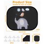 Zaxiva Pare Soleil Voiture Bébé, 2PCS Pare Soleil Voiture Enfant Protection Solaire et UV avec 8 Ventouses, Universel Voiture Pa