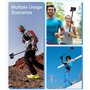 Zaxiva 150cm Invisible Perche a Selfie Carbon Fiber, Selfie Stick D'extension Extensible pour Insta360, pour GoPro, DJI, Action