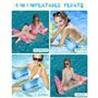 Lot de 2 matelas gonflables pour piscine - Hamac à eau pour adultes et enfants - Jouet d'eau avec filet 4 en 1 - Matelas gonflab