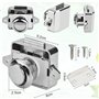 PERFETSELL 2 Pcs Verrouillage Push Lock Verrouillage de meubles de camping-car Verrouillage de bouton de verrouillage en métal T