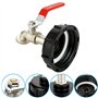 JMIATRY Lot de 2 Robinets IBC 1/2" pour Cuve 1000L - Sortie Raccord, Récupérateur d'Eau de Pluie, Connecteur à Filetage s60x6