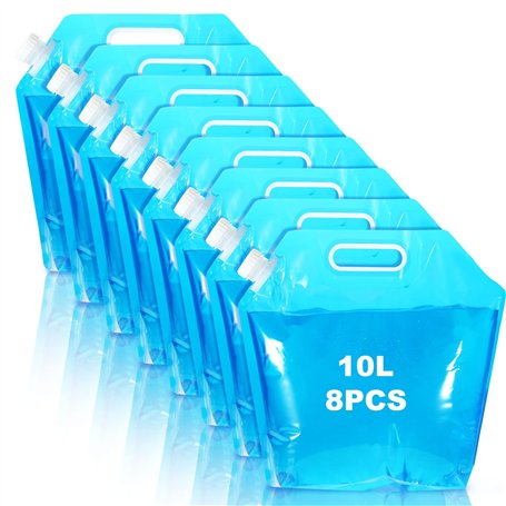 MIVIDE Lot de 8 Bidon d'eau Pliable 10L