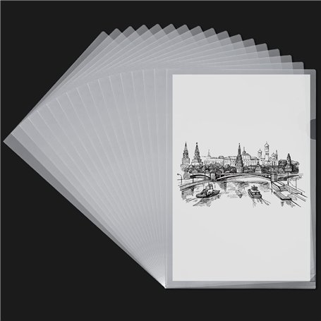 MIVIDE 90pcs Chemise Plastiques A4 Transparente