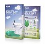 FunX Coffret cadeau de golf de toilette - Mini cadeau amusant pour homme pour la salle de bain avec tapis de putting - 7 pièces