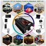 Iriisy Onduleur 12 V 220 V 6000W Convertisseur de Transformateur avec 2 Ports USB 2,1 A pour Voiture Camion