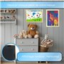 le royal shop Cadre Dessin Enfant à Changer A4 en Bois et Livre Coloriage OFFERT | Cadeau anniversaire, Noël | Affichage et Rang