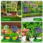 Kit Arrosage Automatique Solaire pour Jardin, Systeme Arrosage Automatique Goutte a Goutte avec Minuterie et Tuyau de 15M, Syste