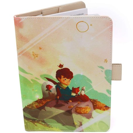 Protège Carnet De Santé Pour Bébé Garçon – Motif Prince – Format A5 15x21 cm – Rabats Pour Ranger Les Ordonnances