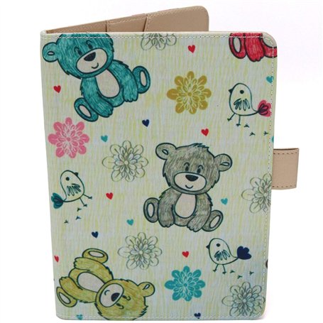 Protège Carnet De Santé Pour Bébé – Motif Ours – Format A5 15x21 cm – Rabats Pour Ranger Les Ordonnances