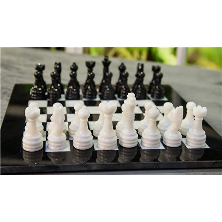 Radicaln Jeu d'échecs en marbre noir et blanc de 30