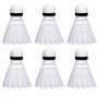 XIZAO Lot de 6 volants de badminton en nylon solides et durables - En plastique - Pour l'entraînement en intérieur et en extérie