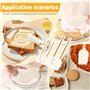 Maryse Patisserie, 4 Pièces Marises de Cuisine Silicone Spatule Cuisine Résistantes à la Chaleur Spatule Patisserie avec Manche
