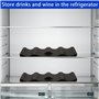2 Pièces Range Bouteille Frigo, Silicone Rangement Bouteille de Vin Support Empilables étagère à Vin pour Cuisine Garde Manger (