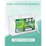 Lot de 600 bâtonnets de fil dentaire jetables pour le nettoyage des dents - Bâtonnets de soie dentaire jetables pour l'hygiène d