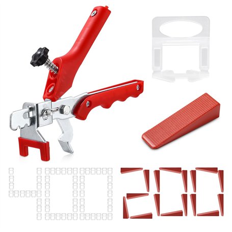 601 Pièces kit de Nivellement pour Carrelage 2mm avec 400 Croisillon Carrelage Autonivelant 200 Cale Carrelage Réutilisable et 1