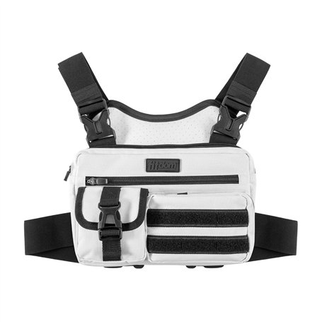 Fitdom Sac de Poitrine Tactique pour Homme avec Support de téléphone intégré. Ce Gilet EDC Rig Pouch est Parfait pour Les entraî