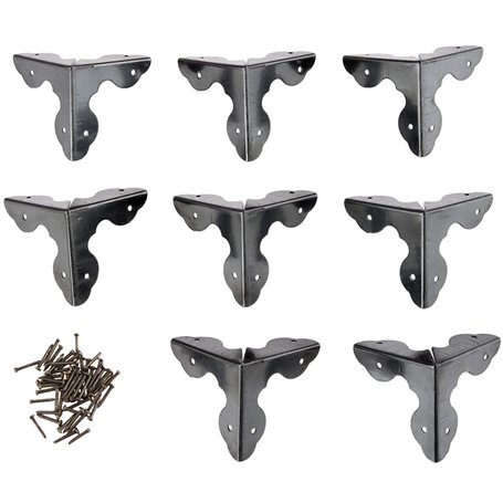 Lot de 8 protections d'angle de style antique avec vis