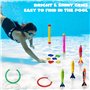 JOYIN 18 Pcs Jouets de Plongée Jouets de Natation Piscine Jeux de Piscine Jouet Anneaux Plongée sous-Marine Bâtons de Plongée et