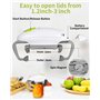 LEAZZLE Ouvre-bocal électrique - gadget de cuisine solide et robuste pour bocaux scellés - ouvre-bocal automatique mains libres 