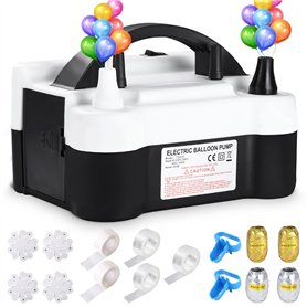 UNIDEAL Pompe à Ballon Electrique, Gonfleur Ballon, Gonfleur Ballon Electrique avec Double Buse, (AC220-240V 600W), Portable Pom UNIDEAL Pompe à Ballon Electrique