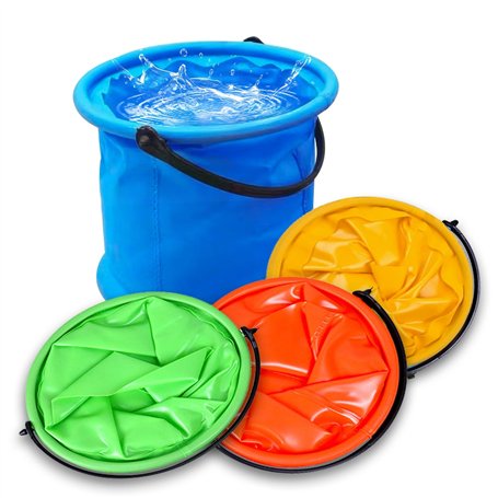 4 seaux Pliables pour Adulte - 2 l - Petit Seau coloré - Multifonctionnel - pour Le Camping