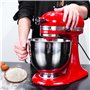 Bol mélangeur en acier inoxydable compatible avec les batteurs sur socle Kitchen Aid de 4,5 et 5 litres