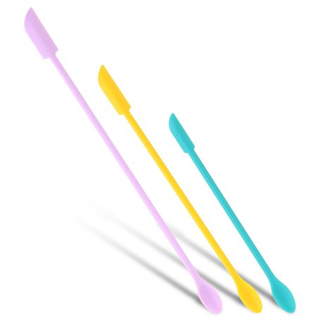 Mini spatule en silicone - Spatule de maquillage - Petites spatules en silicone - Convient pour pots de confiture